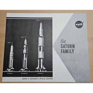 Vintage NASA "The Saturn Family" Kennedy Space Center Rocket Development Booklet